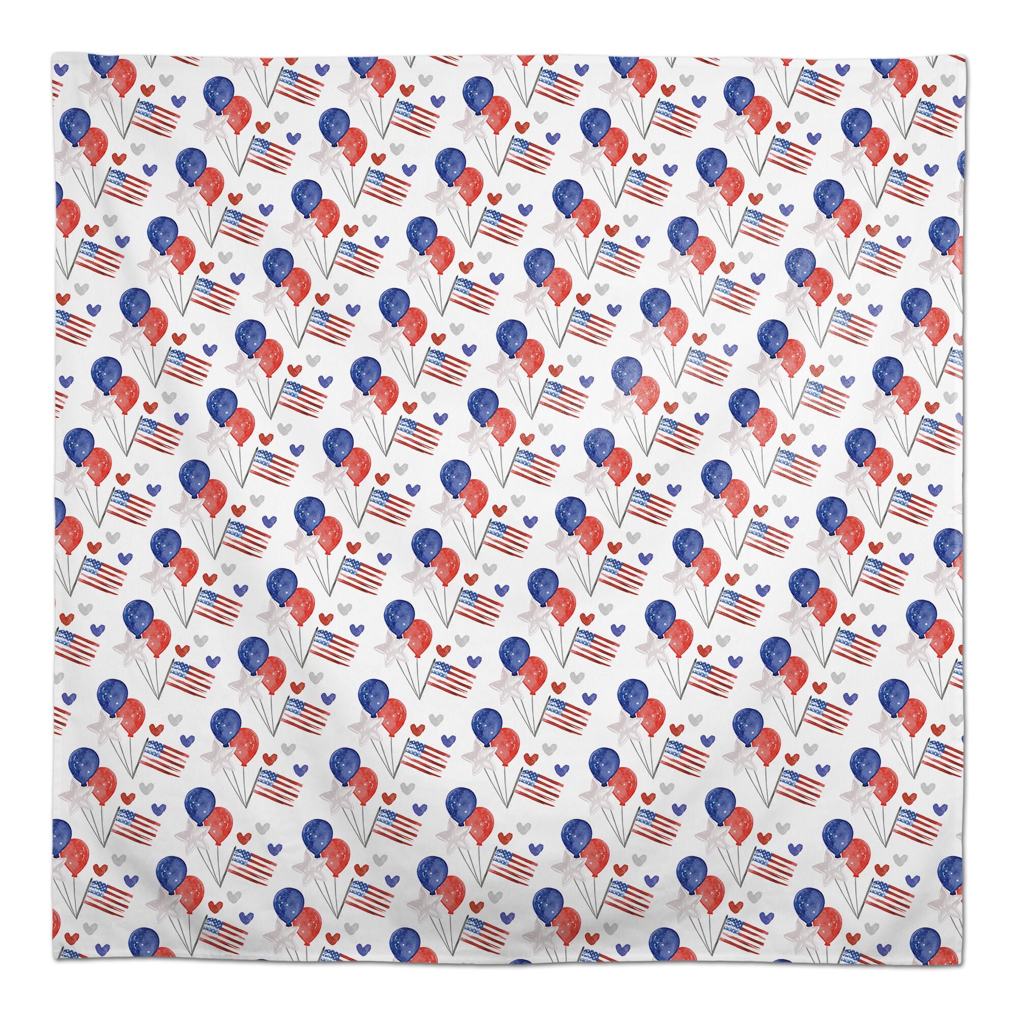 Patriotic Icons Pattern Tablecloth